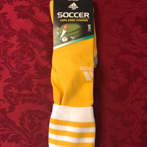yellow adidas soccer socks